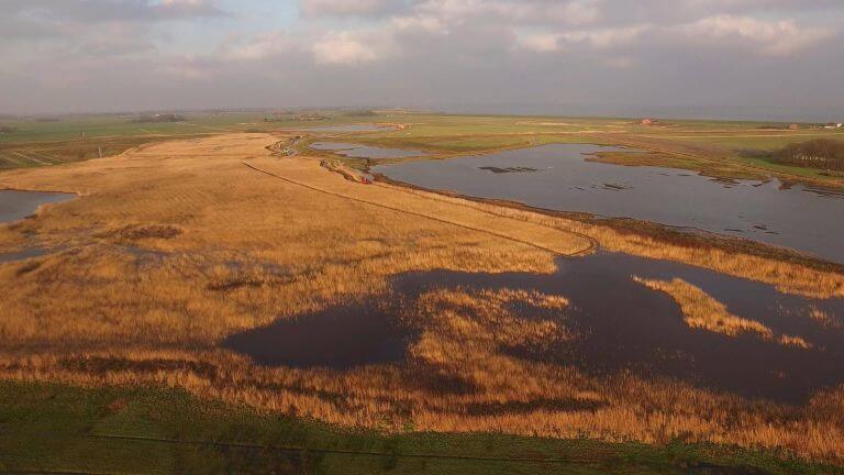 Dijkmanshuizen vanuit de lucht