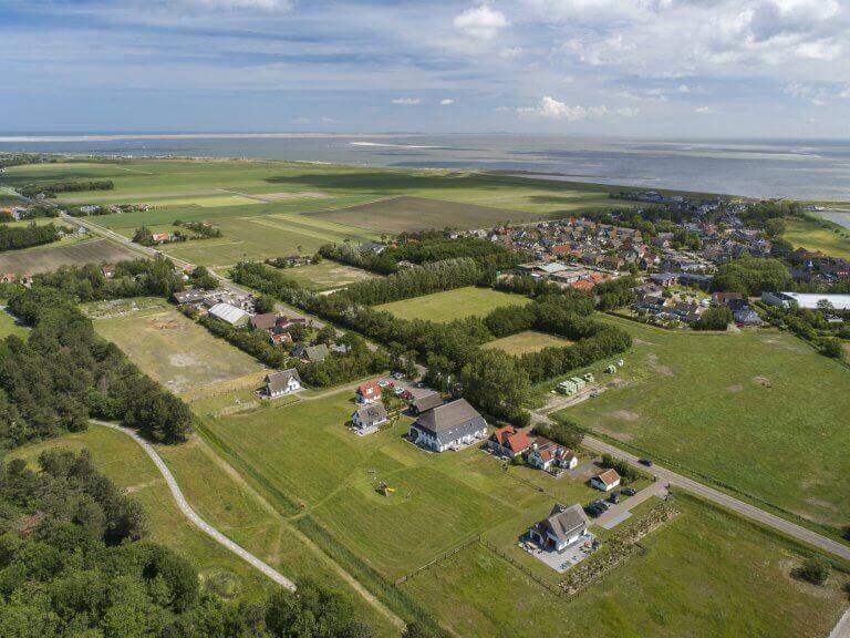 Naar Texel Accomodaties vanuit de lucht