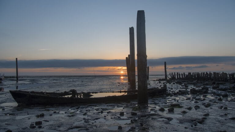 Waddenzee bij zonsopgang