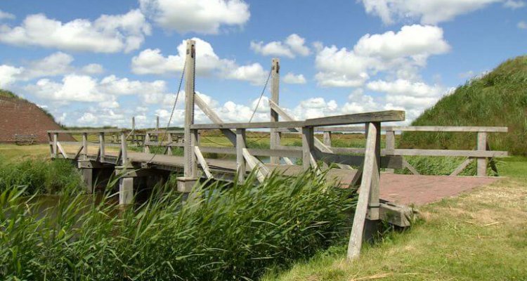 Ophaalbrug bij Fort De Schans