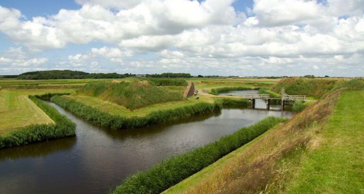 Fort De Schans in het Texelse landschap