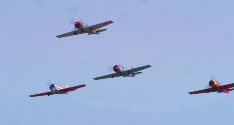 Stunt vliegen boven Texel