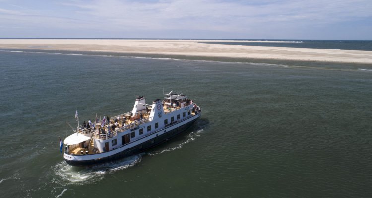 met de TX44 naar zandplaat Noorderhaaks nabij Texel